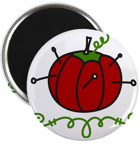 CafePress Pincushion Magnet 2.25 Round Magnet, Refrigerator Magnet