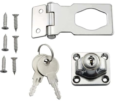 MWUMRCM Cadenas à loquet en placard avec clés identiques,Serrure à Moraillon Verrouillage en Alliage de Boucles de Loquet avec Serrure à Clé et Vis pour Tiroirs Armoires Boîtes Casiers Cabinet