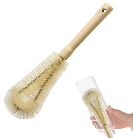 Gungtj Brosse à Bouteille - Brosse de Nettoyage pour Bouteilles d'eau | Brosse à Bouteille de Nettoyage à 360 degrés, Nettoyeur de Bouteille pour Verres à vin, Tasses à Eau, théières, bouilloires,