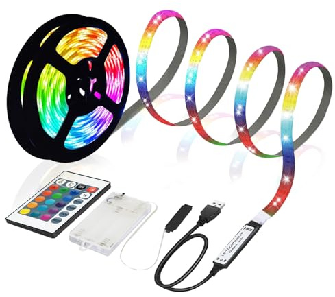 MUSUNIA Tira LED RGB 5050 con Batería