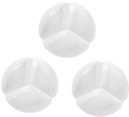 DECORNIJIA 3piezas Paletas De Cerámica Bandejas De Mezclador De Colores De Colores Multifunción para Estudiantes y Adultos