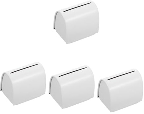WRITWAA 4 Piezas Caja de hierro de cuchilla de afeitar estuche de viaje de afeitar banco de hojas de afeitar Almacenamiento de la tienda de caja de almacenamiento hierro forjado