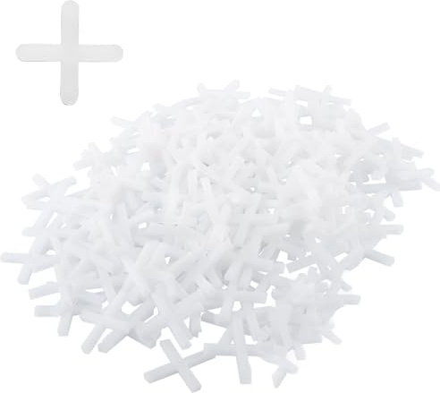 GXGM 300 pcs Distanziatori per Piastrelle, Croce per Piastrelle Distanziatori Autolivellanti Piastrelle Crocette Piastrelle Cunei per Piastrelle Fughe Stucco per Piastrelle,per Parete Pavimento (3mm)