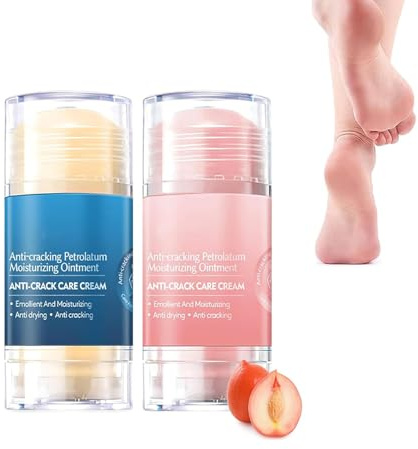 2Pcs crema piedi secchi screpolati e mani, crema talloni screpolati, cremas idratante piedi, Spaccate e con Ragadi per Piedis, Mani, Talloni, Gomiti, Unghie e Ginocchia, Piedi più Morbidi e Lisci