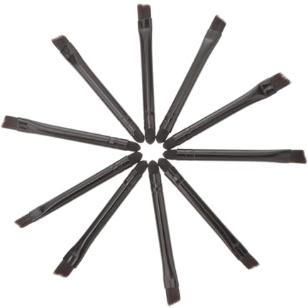 LALADEFIEE 10 Pcs Double-ended Eyeshadow Brush with Nylon Stainless Steel Sponge Makeup Blenders for Eye Shadow and Eyebrow Application Professional Cosmetic Tool Kit