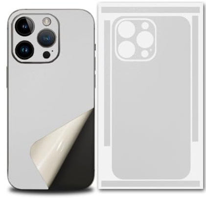 For iPhone 17 Pro Max Skin Wrap, Ultra-Thin 3M Texture Matte Carbon Fiber Full Body Protective Sticker for Minimalist Style Lovers (White,iphone 13)