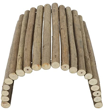 Fydun Wooden Hamster B, Wood Tunnel Small Animal Bendy Bridge for,Shrub Rodents Chewing Climbing Dcor Gerbil Guinea Pig Chinchilla Ferret Hedgehog Rat20x30cm 7.9x11.8in Ramp (20 * 30CM)