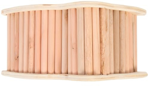 HOMSFOU Accessoire pour Hamster en Bois d'escalade et Pont, Échelle Décorative pour Rongeurs pour Exercices et Amusement en Cage
