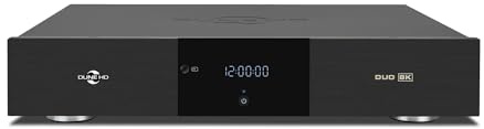 Dune HD Duo 8K, Lettore Multimediale Premium Full Size 43cm, Android Box, 2 uscite - ingressi HDMI, 2 rack HDD, switch/splitter HDMI 8k professionale, 8/64