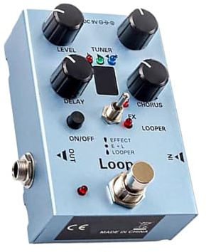 Procesador de efectos múltiples para guitarra eléctrica, pedal de efectos múltiples para pedal de efectos vivos con luces LED
