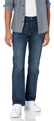 Amazon Essentials Herren Bootcut-Jeans mit gerader Passform - Auslauffarben, Dunkle Waschung, 38W / 32L