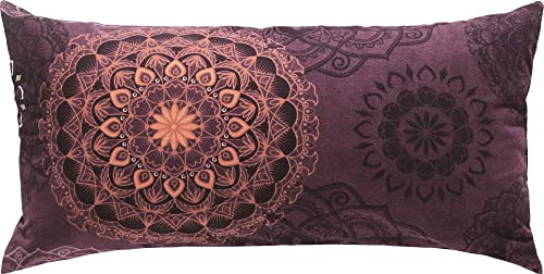 Erwin Müller Kissenbezug Mako-Satin Mandala aubergine Größe 40x80 cm - feinfädig, temperaturausgleichend, atmungsaktiv, 100% Baumwolle, mit Reißverschluss