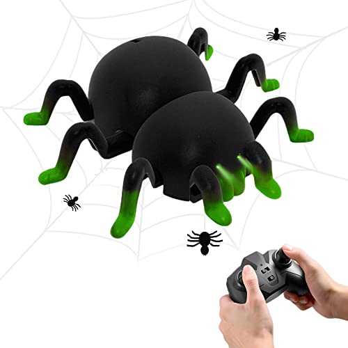OBEST Ferngesteuerte Spinne Spielzeug mit Wandkletterfunktion, Wand und Boden Dual-Mode Halloween Spinnen mit 360°Rotation, Streich Spielzeug für Mädchen Jungen Party Halloween Weihnachten, Geschenk
