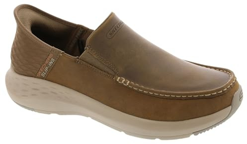 Skechers Homme Parson Oswin Slip-In ENTRAINEUSE, Desert Leather, 44 EU