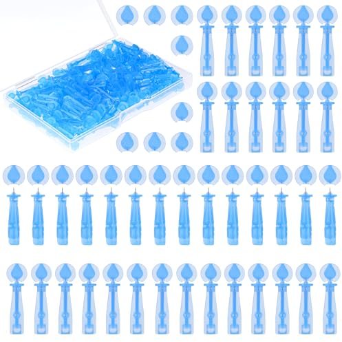 100 Stück Einweg-Mitesser-Entferner Akne-Nadelentferner Pickel Ausdrücken Werkzeug Praktischen Pimple Popper Set Sauber Hygienisch Komedonen Extraktoren für Verbessern Sie das Gesichtsproblem Blau