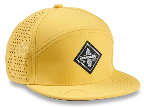 Soulbuddy Performance Cap Kinder – Unisex Kinderkappe – Schirmmütze für Jungen & Mädchen – Trendiger Sonnenhut für Outdoor & Freizeit Yellow-Purple – Kids L