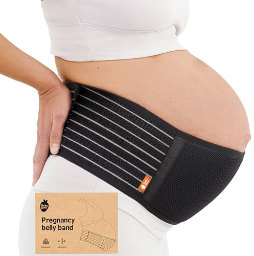 Baby Uma Pancera Gravidanza Fascia Gravidanza Donna, Leggera e Traspirante, Pancera Gravidanza con Chiusura Regolabile, Supporto Pancia e Schiena Confortevole (M/L)