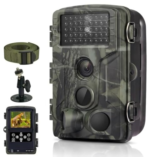FunKind Camera de Chasse 50MP 4K, Caméra de Chasse Infrarouge Nocturne, Piege Photographique Étanche IP65, Vision Nocturne Jusqu'à 25M, Activée par Le Mouvement, Carte Mémoire Non Incluse