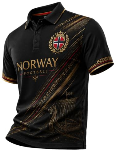 2026 fotboll W-M norsk polo skjorta nationella flaggor 3D-tryck retro andas män kvinnor fotbollströjor sport avslappnade t-shirts fanshirt