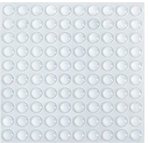 Shintop 100pcs Soft Close Dampers, Cupboard Door Stoppers Sticky Rubber Feet Bumper Pads Noise Reducer for Wall and Wooden Floor