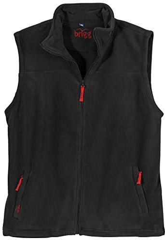Brigg Fleece-Weste Übergröße schwarz, Größe:XXL