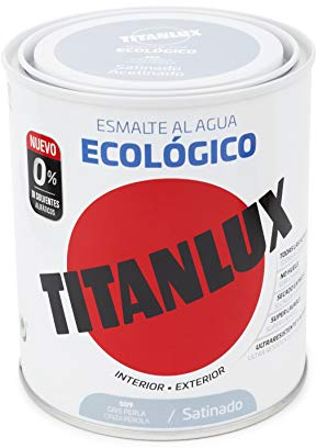 Titanlux Ecológico Esmalte al agua mulisuperficie Satinado Gris Perla 250 ml