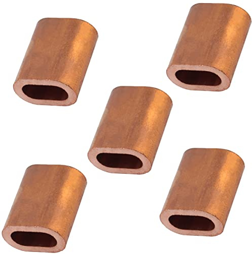 FASTON® Pressklemmen 3 mm aus Kupfer (10 Stück) Seilklemme Presshülsen Stahlseil Drahtseilklemme Kupferklemmen