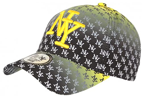 Kappe NY Schwarz und Gelb Fashion Design New York Baseball Avenue - Unisex, Schwarz , Einheitsgröße