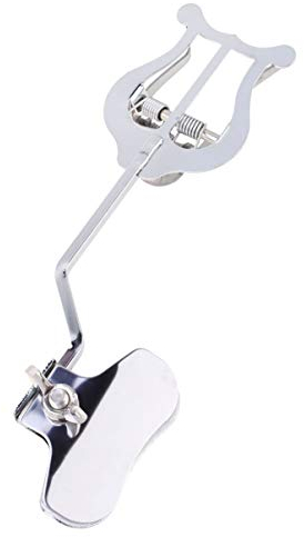 MILISTEN Trompetendämpfer Marschgabel Posaune Notenständer auf Trompete Marschklemme Trompete Klammer auf Silberclip für Trompetenposaune 1St Notenpult Marschgabel Tenorhorn