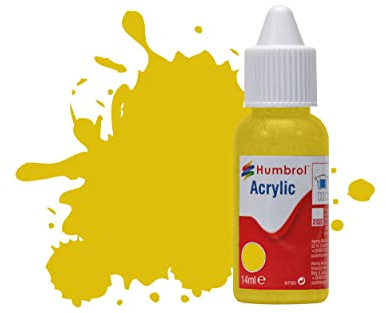 Humbrol Acrylfarbe Nr. 81 Pale Yellow Matt Tropfflasche, 14 ml
