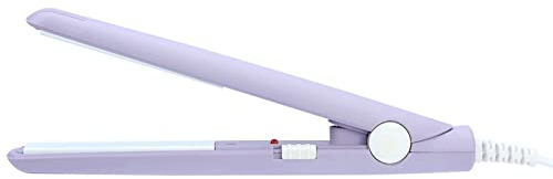 2-in-1 Mini Glätteisen, Akozon Lockenstab, Keramik-Heizplatte,1 m / 3,28 Fuß Kabel Glatteiseisen kleines Haarglätter passt in die Handtasche,Glätteisen Locken und Glätten (EU-Stecker,Lila)