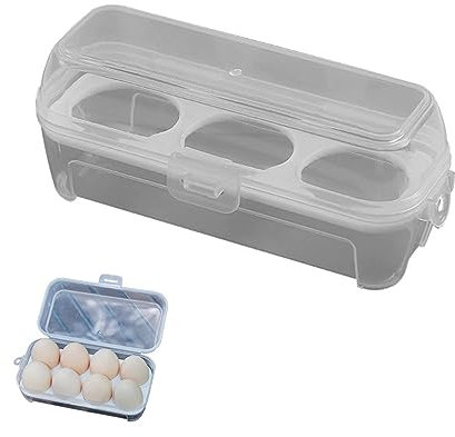 Portauova portatile, piccolo contenitore per uova contenitore per uova per campeggio all'aperto, picnic, gg Storage Carrier con griglie, mini frigorifero organizer per uova per casa e cucina