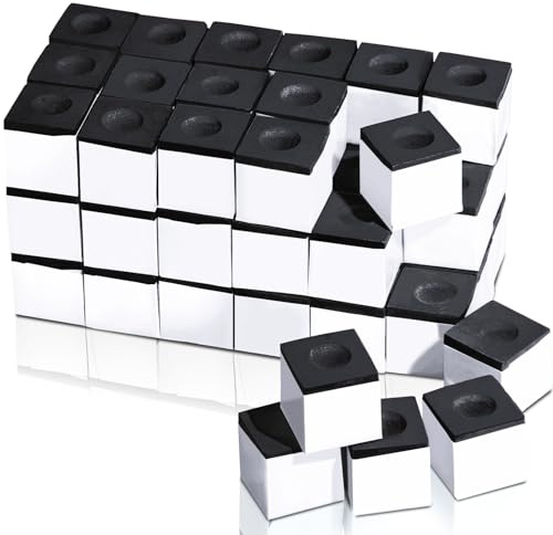 Junkin 72 Pcs Pool Chalk Cubes for Billiard Cue Sticks, 48/72/108Pack Options, Table Accessories for Clubs, Bars & Home (Black)