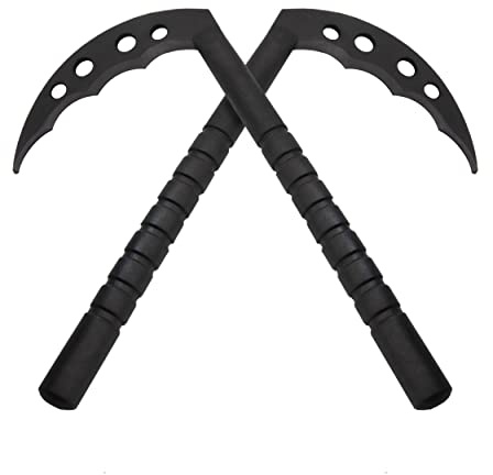 JAGUAR PRO GEAR - Polypropylene Hard Solid Flexible Plastic for Kung Fu Ninja Training Kama Black Small & Large (Black, Large)