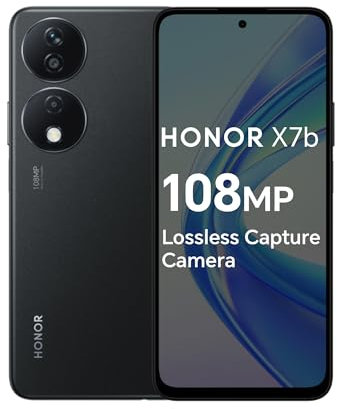 HONOR X7b Mobile Phone Unlocked, 108MP Triple Camera, 6.8 90Hz Fullview Display, 6 GB+128 GB, Android 13, Dual SIM, Midnight Black (Renewed)