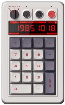 8Bitdo 18 Keys Retro Mechanical Numpad, Supports PC Numpad & Standard Calculator Mode, Hot-swappable, PC Calculator Shortcut Button, Bluetooth/2.4G/Wired Numpad for Windows and Android - N Edition