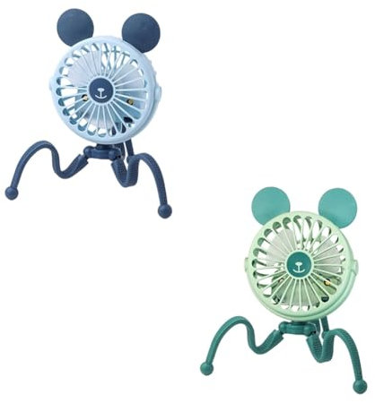 KEALBAUS Ventilador de pulpo para cochecitos con abrazadera de trípode, carrito eléctrico, portátil, silencioso, ventilador de refrigeración para camping, B