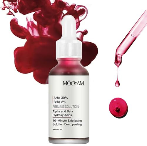 AHA 30% + BHA 2% Peeling Solution, Peeling-Lösung AHA 30% + BHA 2% PeelingExfoliate Gesichtsserum für Porenreinigung, Feine Linien und Strahlende Haut(1)