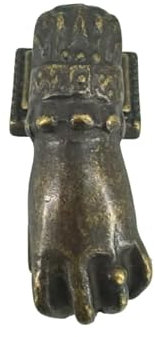 Battiporta battente batacchio in ottone anticato a forma di mano con anello per portone porta