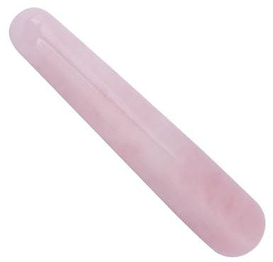 Varilla de Masaje de Piedra Rosa Blanca de 100 Mm - Varita de Masaje Facial Suave para Spa, Masaje de Puntos Terapéuticos - Herramienta de Masaje de Cristal de Cuarzo (#1)