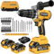 SundpeyPRO Akkuschrauber mit Schlagbohrfunktion 21V - 120Nm Bürstenloser Akku Schlagbohrschrauber Set mit 2x4Ah Akkus, 20+3 Drehmomentstufen Akku bohrmaschine, 13mm Bohrfutter, 2 Gang, 35-tlg Zubehör