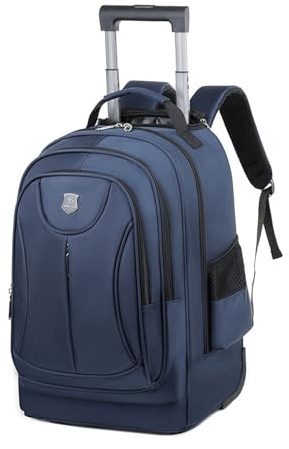 FANDARE 35L Trolleys para 15.6 Pulgadas portátiles 2 en 1 Mochila con Ruedas Trolley de Viaje Bolsa con Ruedas Hombre Maletines Bolso para Maestra Mochila Profesor con Ruedas Mochilas de Trabajo Azul