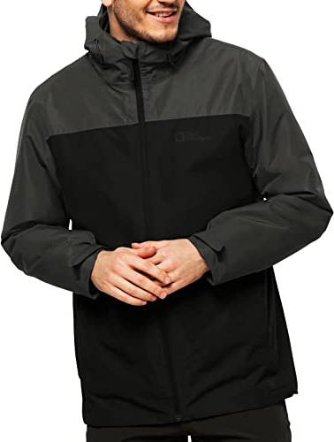 Jack Wolfskin Herren Taubenberg 3-in-1 M Jacket, Schwarz, XL EU