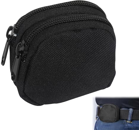 Sacoche Ceinture Homme, Pochette Molle EDC, Poche Molle Tactique, Micro Pochette Ceinture Homme, Mini Pochette Tactique EDC, pour Sport, Randonnée, Camping, Voyage, Cyclisme(Noir)
