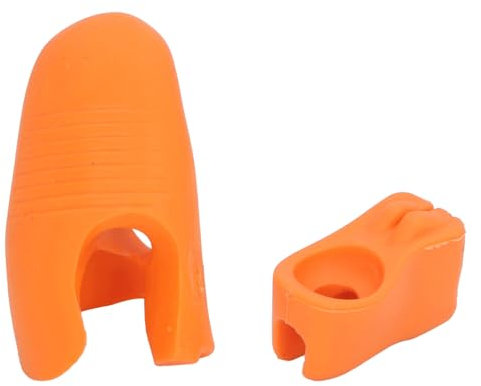 2 Stück Geigenbogen-Griffkorrektor, weiches, wiederverwendbares Silikon-Geigen- und Bratschenbogen-Halte-Lehrmittel für jede Größe von Geigenbögen (Orange)