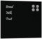 vidaXL Magnettafel Wandmontage Schwarz 60x50 cm Hartglas, Glastafel, Wand Magnettafel, magnetische Kreidetafel, magnetische Tafel, Schreibtafel