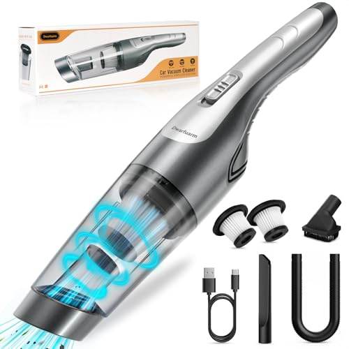 Dwarfuarm Akku Handstaubsauger, Handstaubsauger mit 2 Waschbar HEPA-Filter, 9000Pa Autostaubsauger mit 7500mAh, Mini Staubsauger für Büro Genutzt, Haus, Küche, Tierhaare