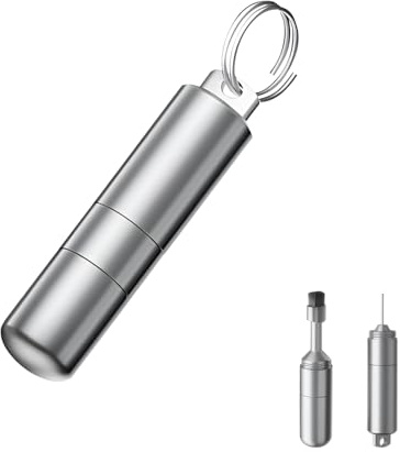 SIM Card Removal Tool with Cleaning Brush – 2-in-1 EDC Keychain Tool for Phone and Earbud Cleaning, Portable SIM Ejector Pin & Card Cleaning Kit(Set of 2)