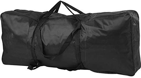 RiToEasysports Bolsa para Teclado de 61 Teclas Hecha de Tela Oxford, Negra, Funda Protectora para Piano de órgano Electrónico, Material Duradero y Liviano, Diseño de Ergonómico, Adecuada para