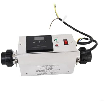 Poolvärmare termostat 3KW badkarsvärmare med LCD-skärm for liten pool, badtunna, badkar Effektiv uppvärmning